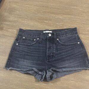 Madewell Dark Gray Cutoff Denim Shorts